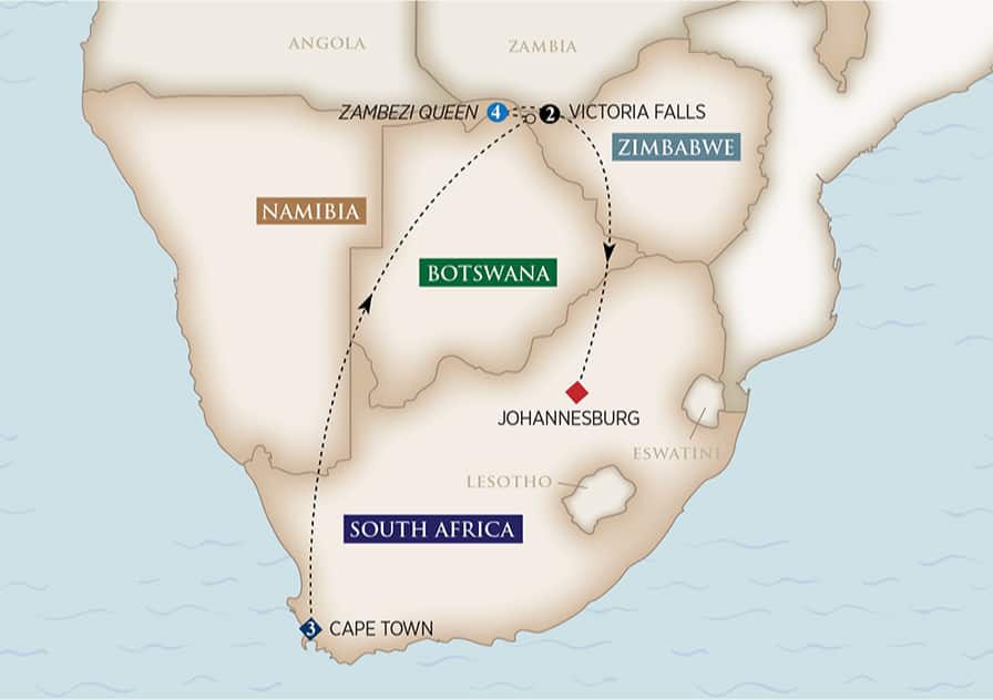 Discover Africa Itinerary Map